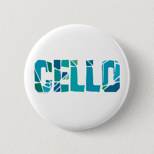 Cello gebarsten ronde button 5,7 cm