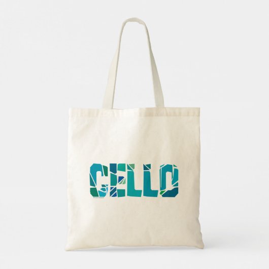 Cello gebarsten tote bag (Achterkant)