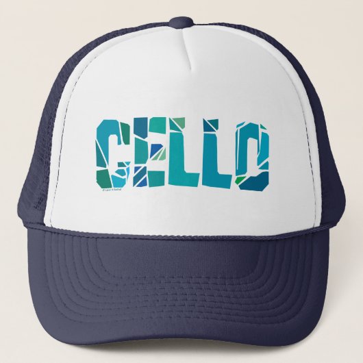 Cello gebarsten trucker pet (Voorkant)