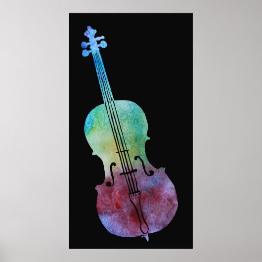Cello, gekleurd poster (Voorkant)