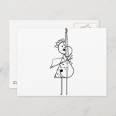 Cello Girl Briefkaart (Voorkant / Achterkant)