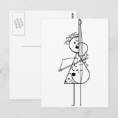 Cello Girl Briefkaart (Voorkant / Achterkant)