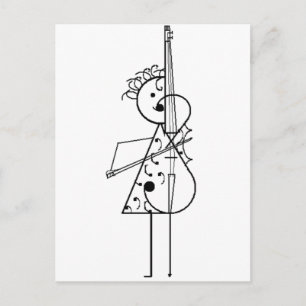 Cello Girl Briefkaart