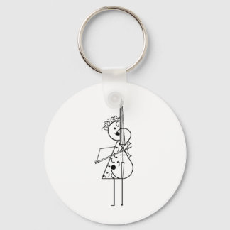Cello Girl Sleutelhanger