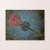 Cello Gold Filigree - Colorful Music Legpuzzel (Horizontaal)
