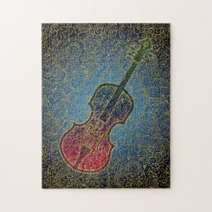 Cello Gold Filigree - Colorful Music Legpuzzel