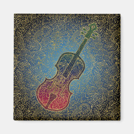 Cello Gold Filigree - Colorful Music Magneet