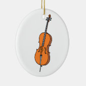 Cello Graphic, ViolinCello Music Design Keramisch Ornament (Rechts)