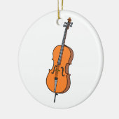 Cello Graphic, ViolinCello Music Design Keramisch Ornament (Links)