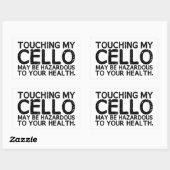 Cello Hazard Rechthoekige Sticker (Vel)