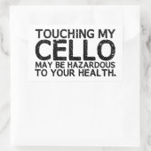 Cello Hazard Rechthoekige Sticker (Tas)