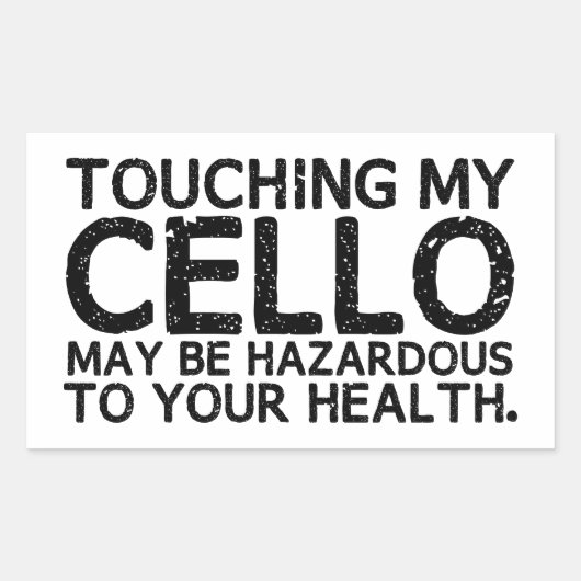 Cello Hazard Rechthoekige Sticker (Voorkant)