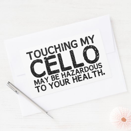 Cello Hazard Rechthoekige Sticker (Envelop)