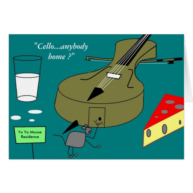 "Cello...iemand thuis ? " (Voorkant Horizontaal)