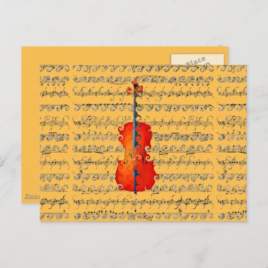 Cello & ik Rock!_ Briefkaart (Voorkant / Achterkant)