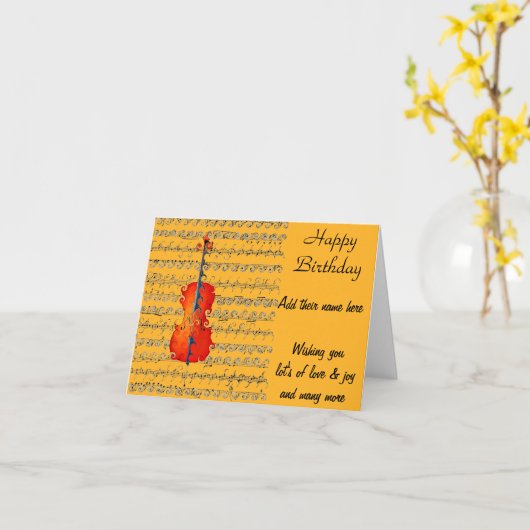 Cello & ik Rock!_ Kaart (Gele Bloem)