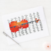 Cello & ik Rock!_ Rechthoekige Sticker (Envelop)