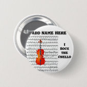 Cello & ik Rock!_ Ronde Button 5,7 Cm (Voorkant /achterkant)