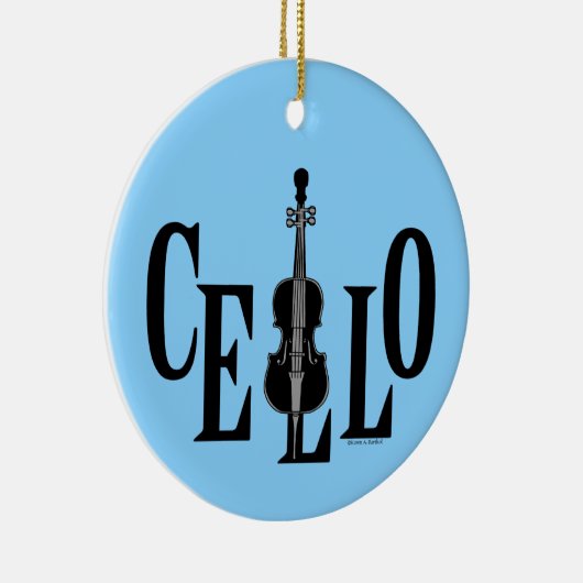 Cello in Cello Keramisch Ornament (Rechts)