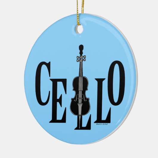 Cello in Cello Keramisch Ornament (Links)