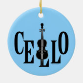 Cello in Cello Keramisch Ornament (Achterkant)