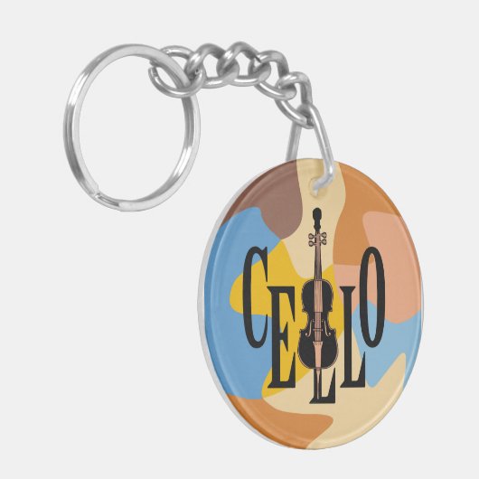 Cello in Cello Sleutelhanger (Voorkant Links)
