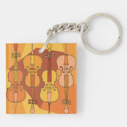 Cello in Cello Sleutelhanger (Achterkant)