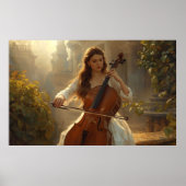 Cello in the Golden Garden Poster (Voorkant)
