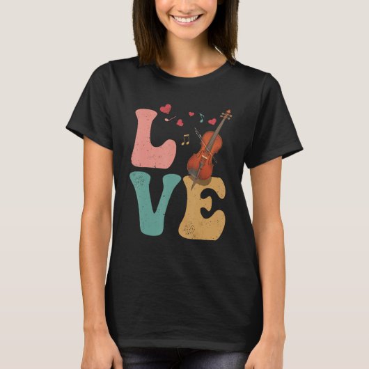 Cello Instrument Cellist LOVE T-shirt (Voorkant)