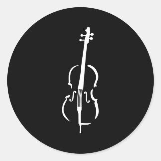 cello-instrument ronde sticker