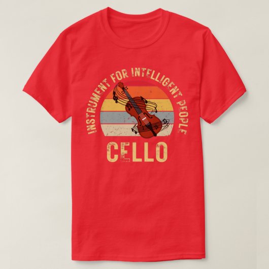 Cello-instrument voor intelligente persoon t-shirt (Design voorkant)