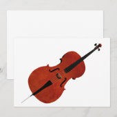 Cello Invitation Kaart (Voorkant / Achterkant)