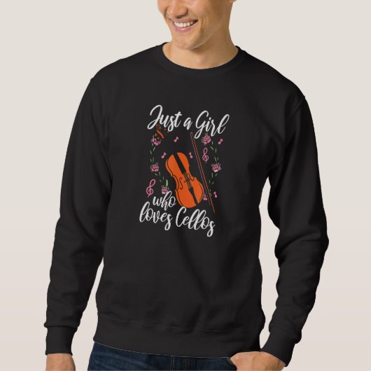 Cello is gewoon een meisje dat van Cellos Cellist Trui (Voorkant)
