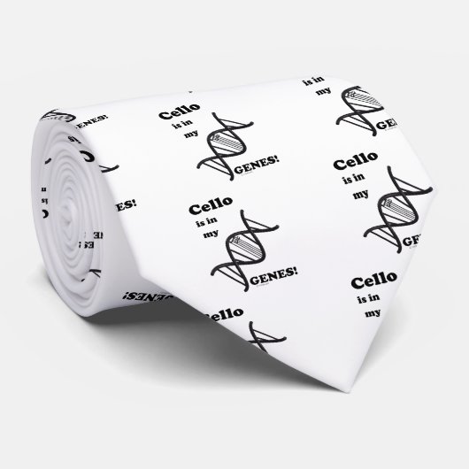 Cello is in mijn genen stropdas (Opgerold)