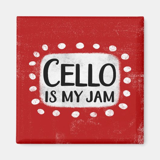 Cello is mijn Jam koelkastmagneet Magneet (Voorkant)