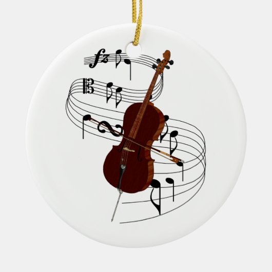Cello Keramisch Ornament (Voorkant)