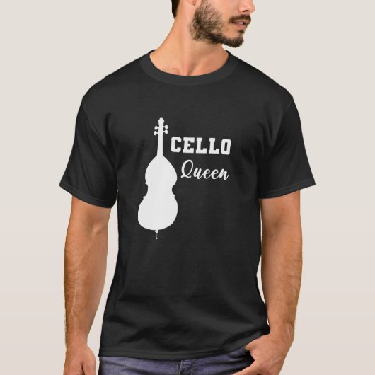 cello koningin instrumentalist t-shirt (Voorkant)