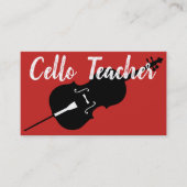 Cello leraar Cello lessen personaliseren Visitekaartje (Voorkant)