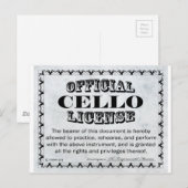 Cello-licentie Briefkaart (Voorkant / Achterkant)