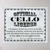 Cello-licentie Poster (Voorkant)