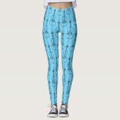 Cello-lijntekening Leggings (Voorkant)