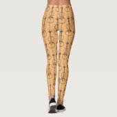 Cello-lijntekening Leggings (Achterkant)