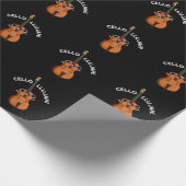 Cello-llujah Funny Cello Pun Dark BG Cadeaupapier (Hoek)