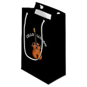 Cello-llujah Funny Cello Pun Dark BG Klein Cadeauzakje (Voorkant Gekanteld)