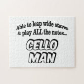 Cello Man - Muziek superheld Legpuzzel (Horizontaal)