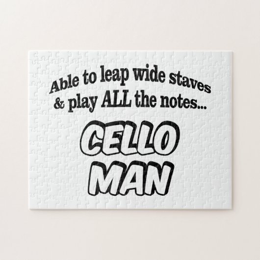 Cello Man - Muziek superheld Legpuzzel (Horizontaal)