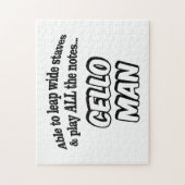 Cello Man - Muziek superheld Legpuzzel (Verticaal)