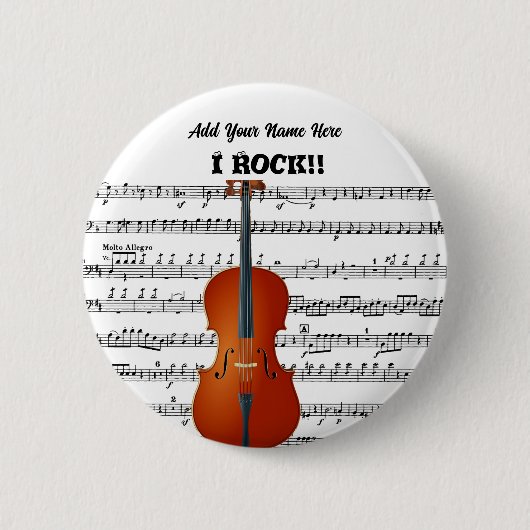 Cello & Me_ Ronde Button 5,7 Cm (Voorkant)
