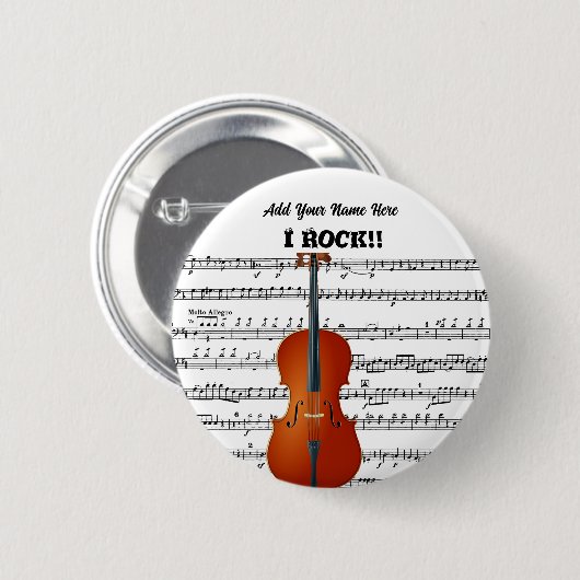 Cello & Me_ Ronde Button 5,7 Cm (Voorkant /achterkant)