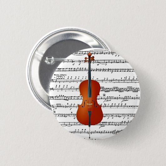 Cello & Me_ Ronde Button 5,7 Cm (Voorkant /achterkant)